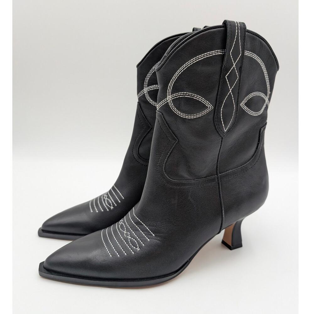 Dolce Vita Angel Pointed Toe Western Boots Women's Black Size US8 EU38.5